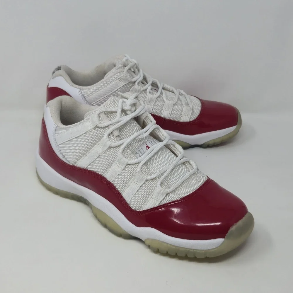 Air Jordan‎ 11 Retro Low Cherry 2016 White Red 528896-102 Size 7Y GS Women 8.5
